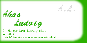 akos ludvig business card
