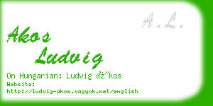 akos ludvig business card